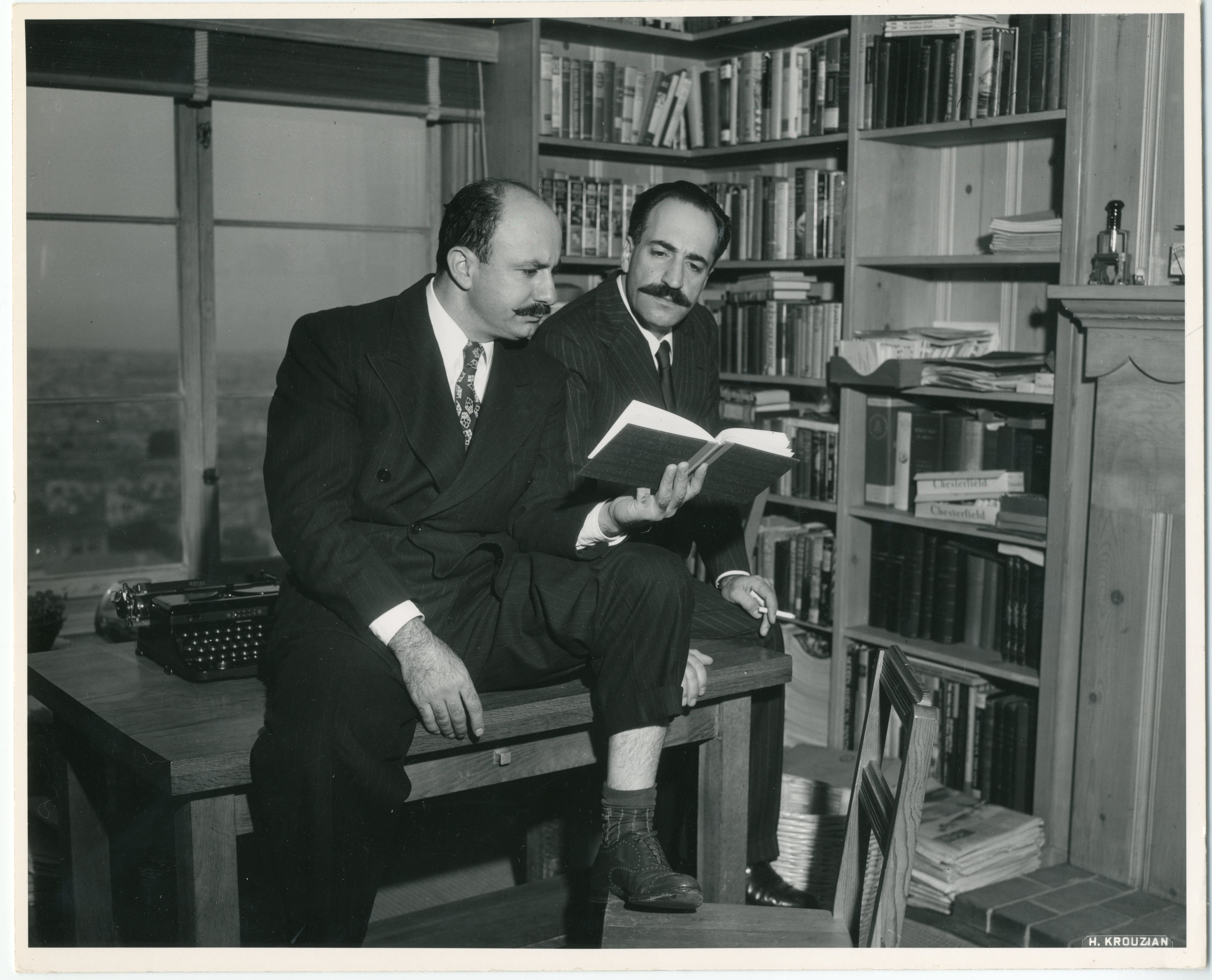 William Saroyan with Archie Minasian, 1940