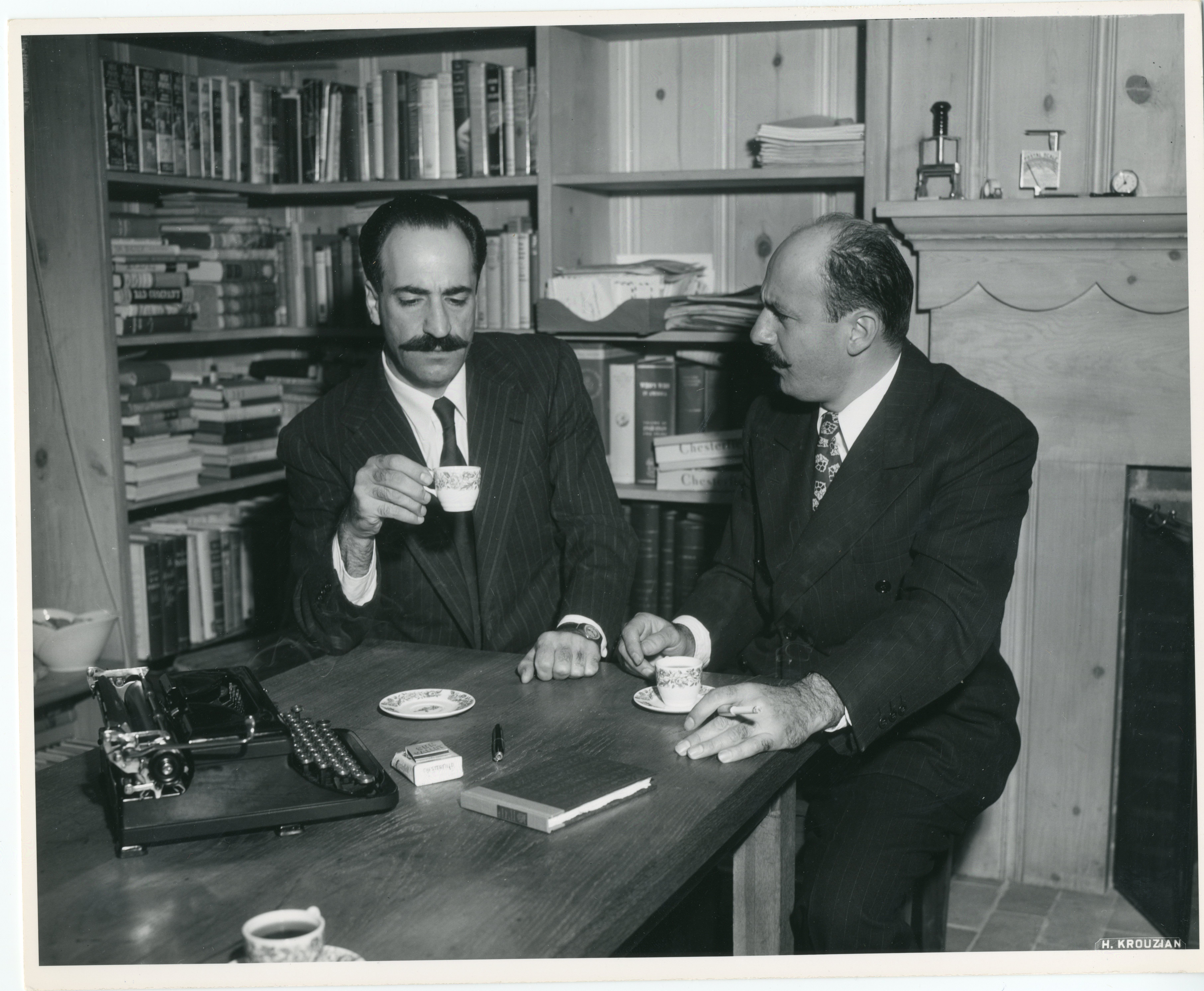 William Saroyan with Archie Minasian, 1940