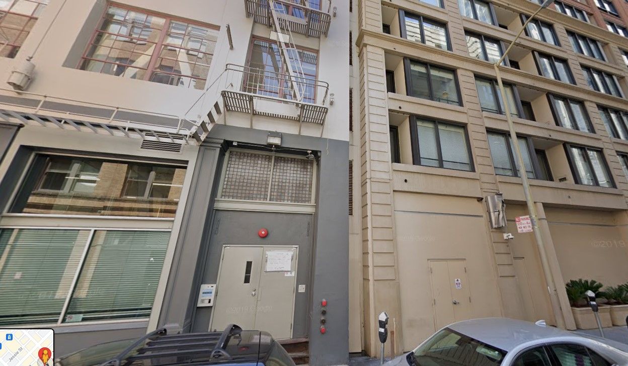 Streetview of 123 Natoma location, ca. 2019
