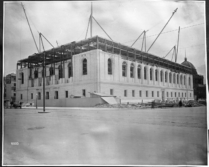 Main Library under construction, 1916